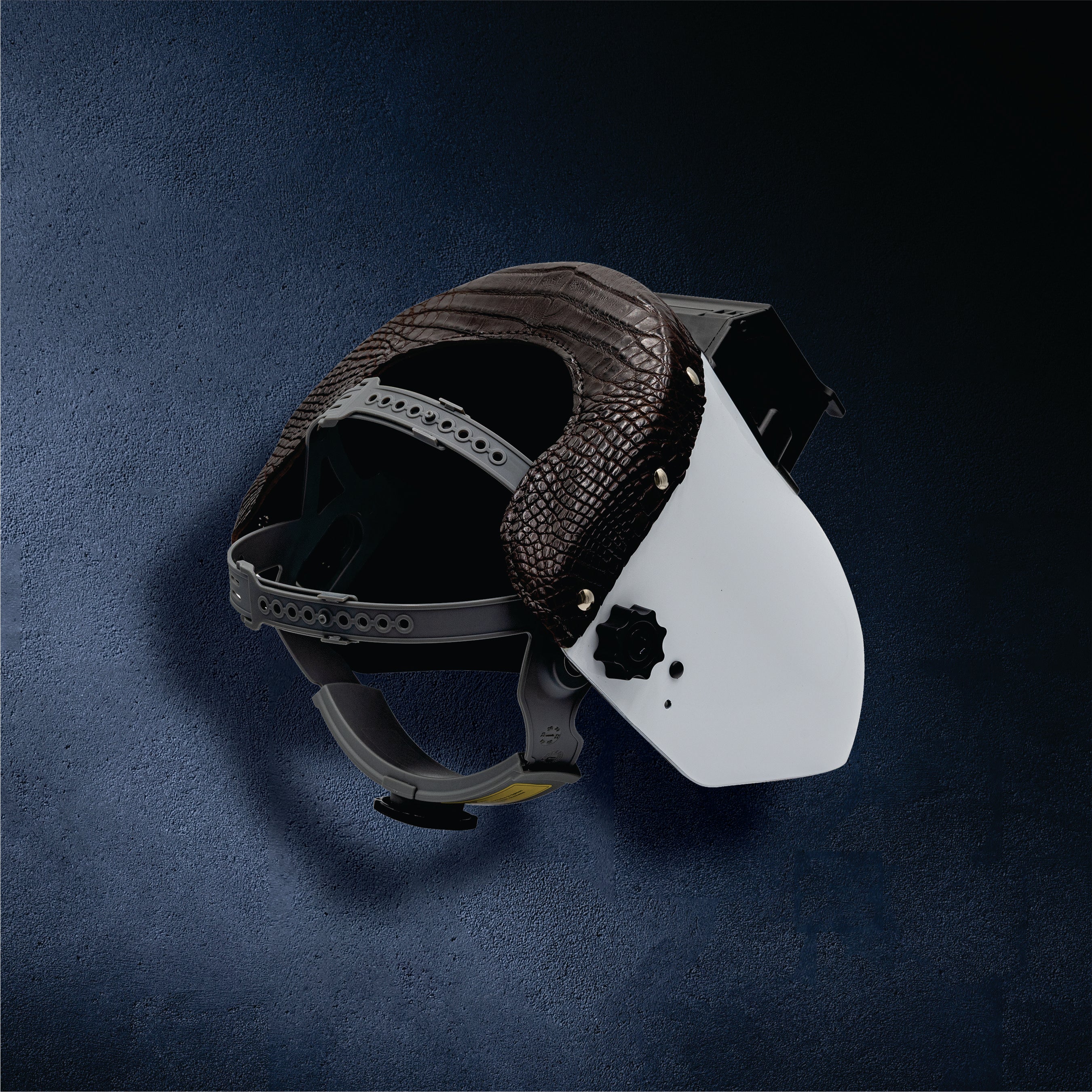 Outlaw Leather Proliner — White Shell with Dark Brown Caiman